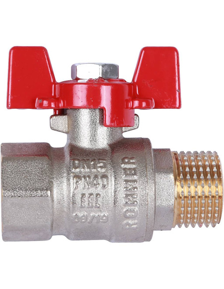 Кран шаровой ROMMER 1/2" НР-ВР (бабочка)