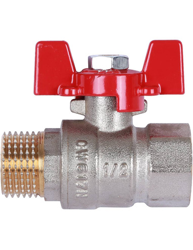 Кран шаровой ROMMER 1/2" НР-ВР (бабочка)