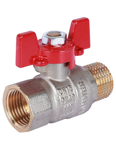 Кран шаровой ROMMER 1/2" НР-ВР (бабочка)