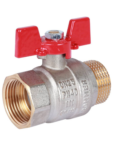 Кран шаровой ROMMER 1" НР-ВР (бабочка)