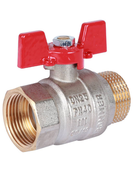 Кран шаровой ROMMER 1" НР-ВР (бабочка)