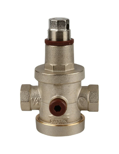 Редуктор давления ROMMER PN25 1/2" поршневой с выходом под манометр