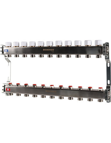 Коллектор ROMMER из нержавеющей стали без расходомеров 11 вых.