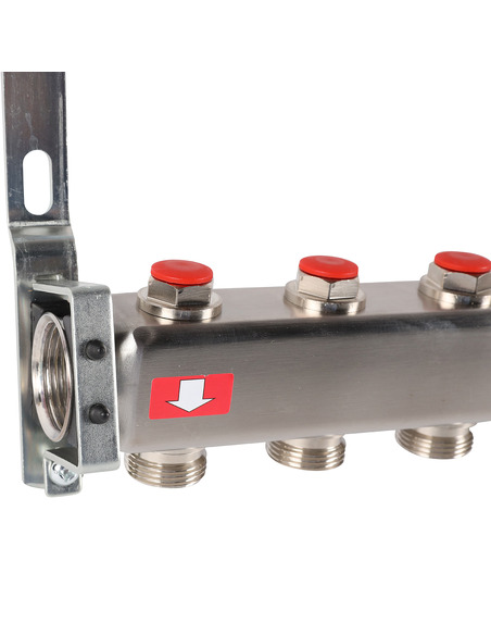 Коллектор ROMMER из нержавеющей стали без расходомеров 11 вых.