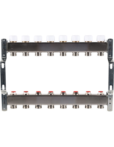 Коллектор ROMMER из нержавеющей стали без расходомеров 8 вых.