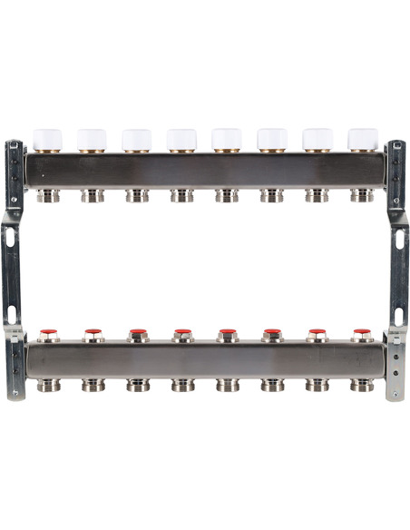 Коллектор ROMMER из нержавеющей стали без расходомеров 8 вых.