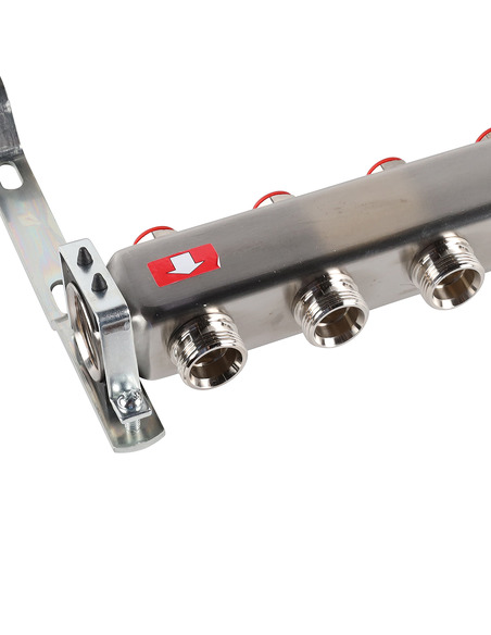 Коллектор ROMMER из нержавеющей стали без расходомеров 8 вых.