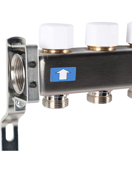 Коллектор ROMMER из нержавеющей стали без расходомеров 8 вых.