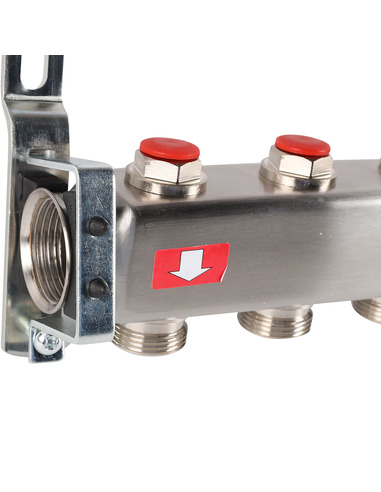 Коллектор ROMMER из нержавеющей стали без расходомеров 8 вых.