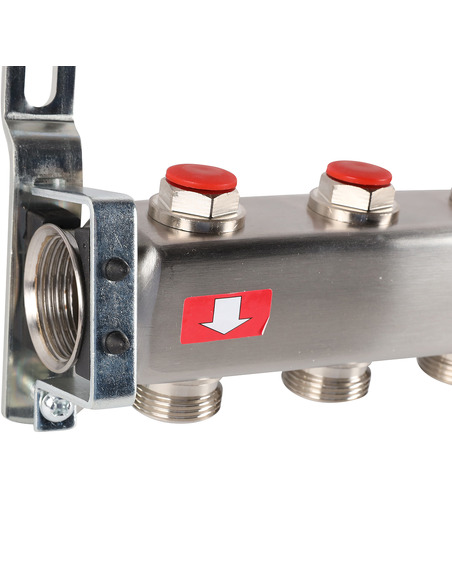 Коллектор ROMMER из нержавеющей стали без расходомеров 8 вых.