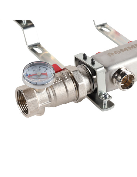 Коллектор ROMMER из нержавеющей стали в сборе без расходомеров 2 вых.