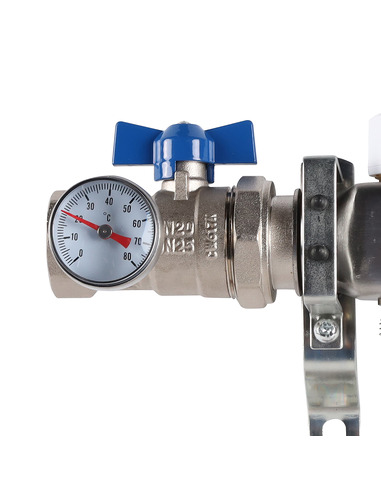 Коллектор ROMMER из нержавеющей стали в сборе без расходомеров 2 вых.