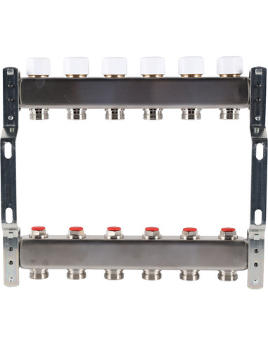 Коллектор ROMMER из нержавеющей стали без расходомеров 6 вых.
