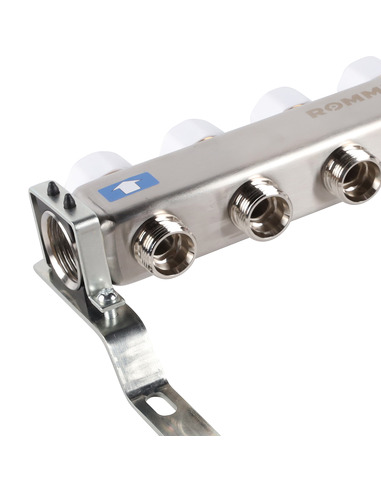 Коллектор ROMMER из нержавеющей стали без расходомеров 6 вых.