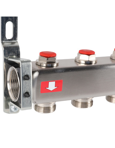 Коллектор ROMMER из нержавеющей стали без расходомеров 6 вых.