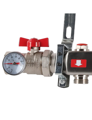 Коллектор ROMMER из нержавеющей стали в сборе без расходомеров 12 вых.