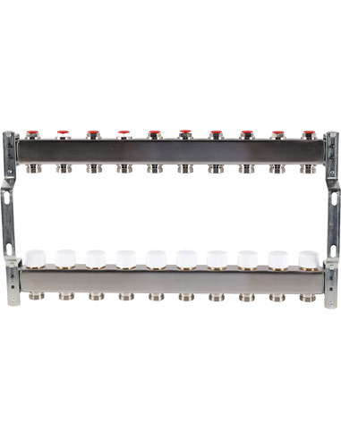 Коллектор ROMMER из нержавеющей стали без расходомеров 10 вых.