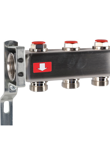 Коллектор ROMMER из нержавеющей стали без расходомеров 10 вых.