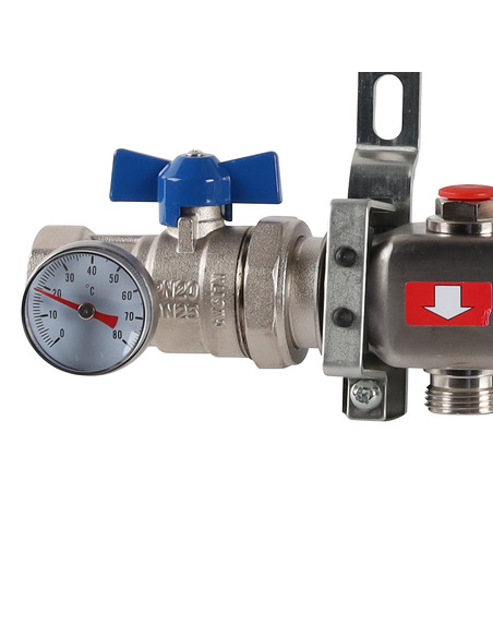 Коллектор ROMMER из нержавеющей стали в сборе без расходомеров 10 вых.