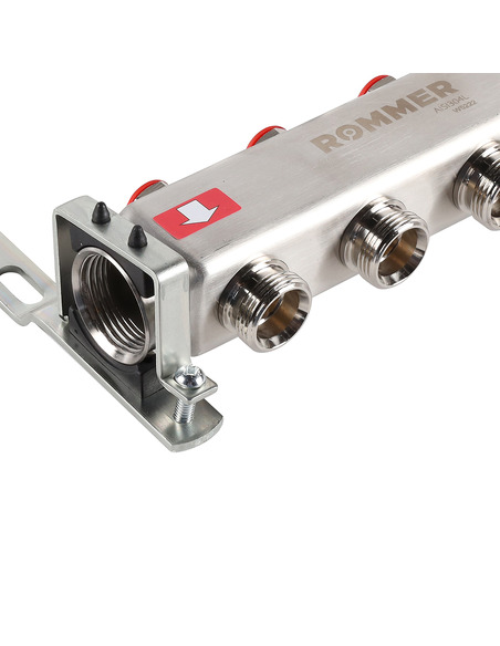 Коллектор ROMMER из нержавеющей стали без расходомеров 4 вых.