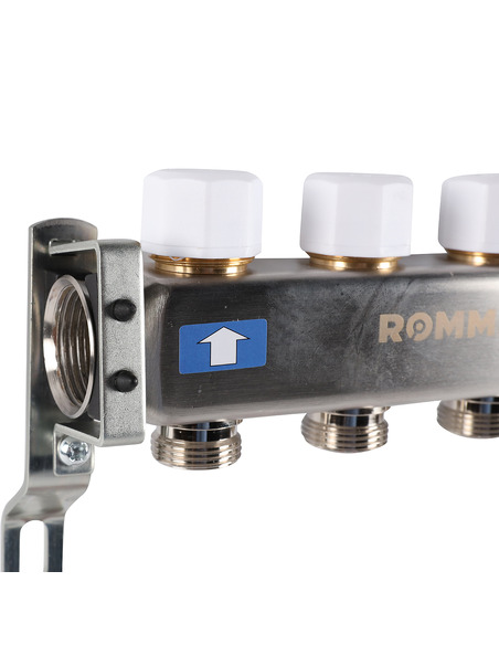 Коллектор ROMMER из нержавеющей стали без расходомеров 4 вых.