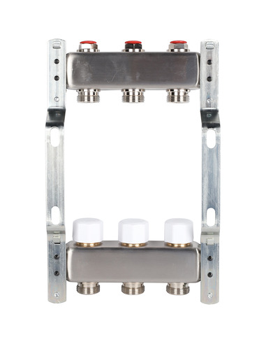 Коллектор ROMMER из нержавеющей стали без расходомеров 3 вых.