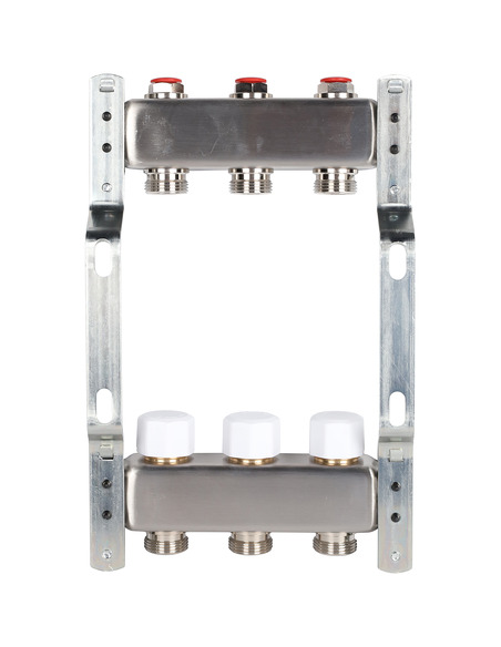 Коллектор ROMMER из нержавеющей стали без расходомеров 3 вых.