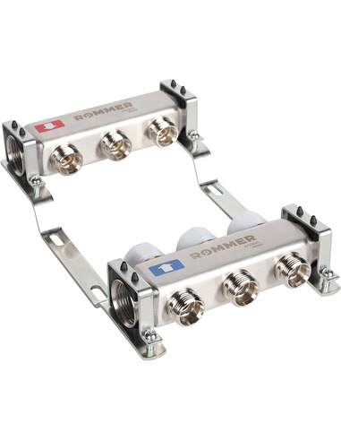 Коллектор ROMMER из нержавеющей стали без расходомеров 3 вых.