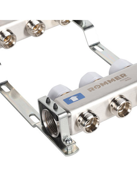 Коллектор ROMMER из нержавеющей стали без расходомеров 3 вых.
