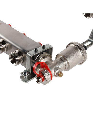 Коллектор ROMMER из нержавеющей стали в сборе без расходомеров 6 вых.