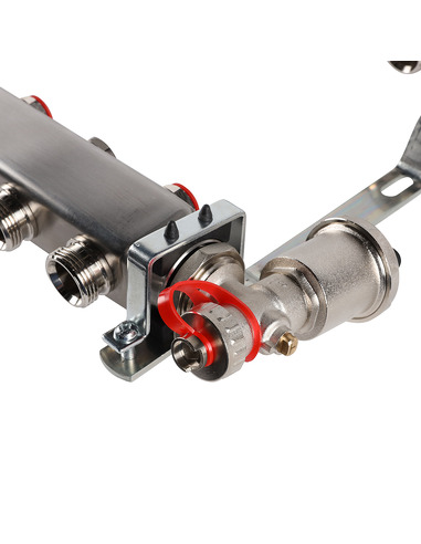 Коллектор ROMMER из нержавеющей стали в сборе без расходомеров 11 вых.