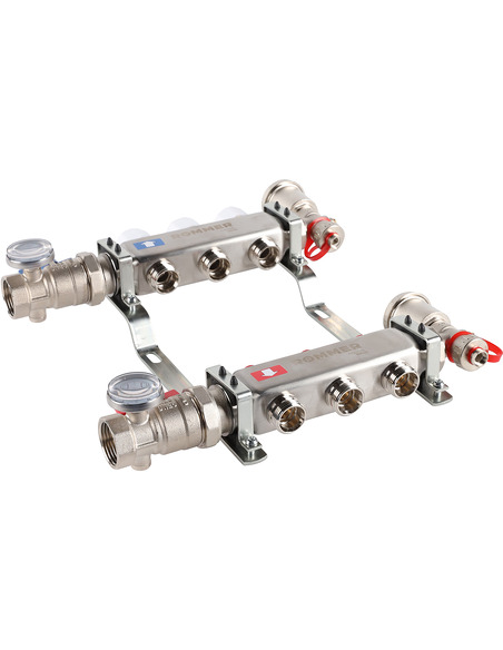 Коллектор ROMMER из нержавеющей стали в сборе без расходомеров 3 вых.