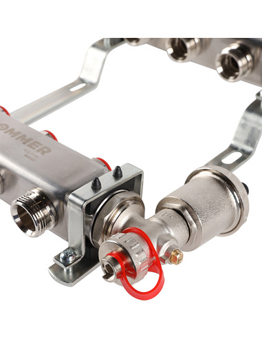 Коллектор ROMMER из нержавеющей стали в сборе без расходомеров 3 вых.