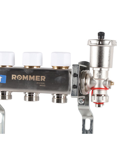 Коллектор ROMMER из нержавеющей стали в сборе без расходомеров 3 вых.