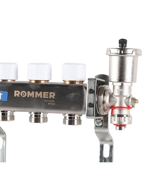 Коллектор ROMMER из нержавеющей стали в сборе без расходомеров 3 вых.