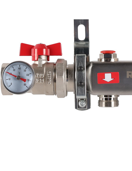 Коллектор ROMMER из нержавеющей стали в сборе без расходомеров 3 вых.