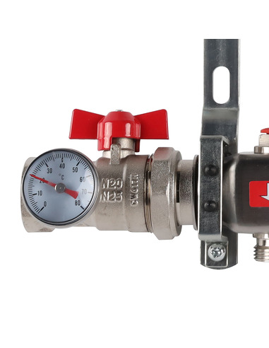 Коллектор ROMMER из нержавеющей стали в сборе без расходомеров 4 вых.