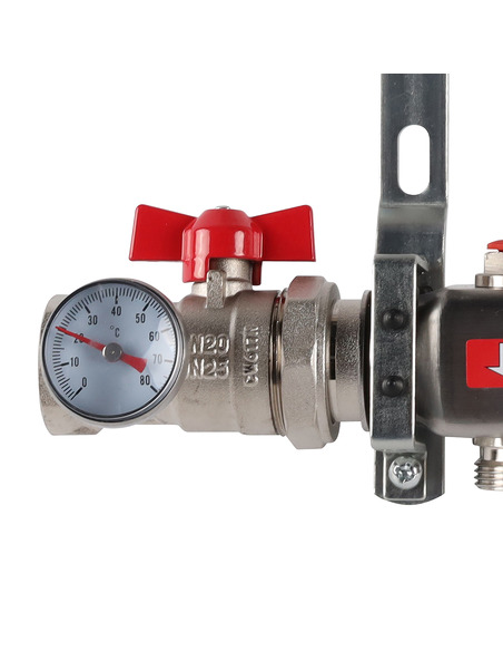 Коллектор ROMMER из нержавеющей стали в сборе без расходомеров 4 вых.