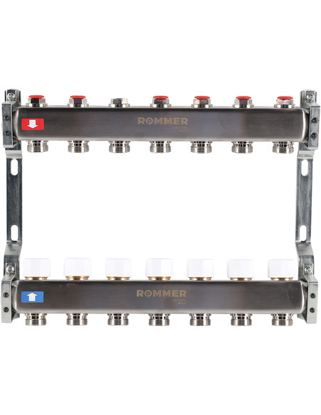 Коллектор ROMMER из нержавеющей стали без расходомеров 7 вых.