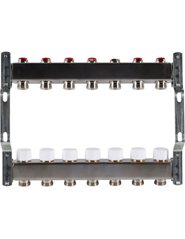 Коллектор ROMMER из нержавеющей стали без расходомеров 7 вых.