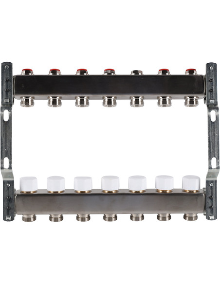 Коллектор ROMMER из нержавеющей стали без расходомеров 7 вых.