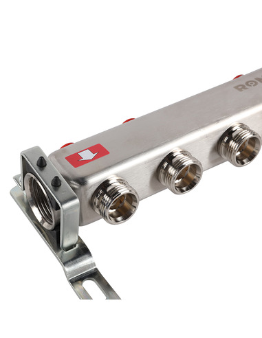 Коллектор ROMMER из нержавеющей стали без расходомеров 7 вых.