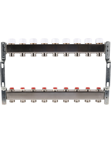 Коллектор ROMMER из нержавеющей стали без расходомеров 9 вых.