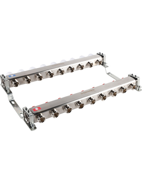 Коллектор ROMMER из нержавеющей стали без расходомеров 9 вых.
