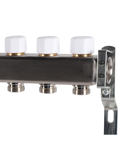 Коллектор ROMMER из нержавеющей стали без расходомеров 9 вых.