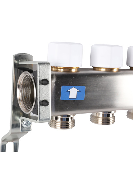 Коллектор ROMMER из нержавеющей стали без расходомеров 9 вых.