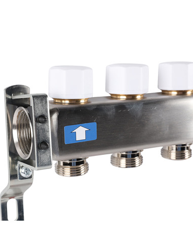 Коллектор ROMMER из нержавеющей стали без расходомеров 12 вых.