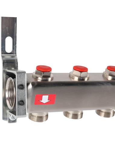 Коллектор ROMMER из нержавеющей стали без расходомеров 12 вых.