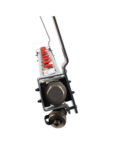 Коллектор ROMMER из нержавеющей стали без расходомеров 9 вых. с воздухоотводчиком и сливом