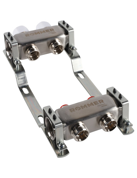 Коллектор ROMMER из нержавеющей стали без расходомеров 2 вых.